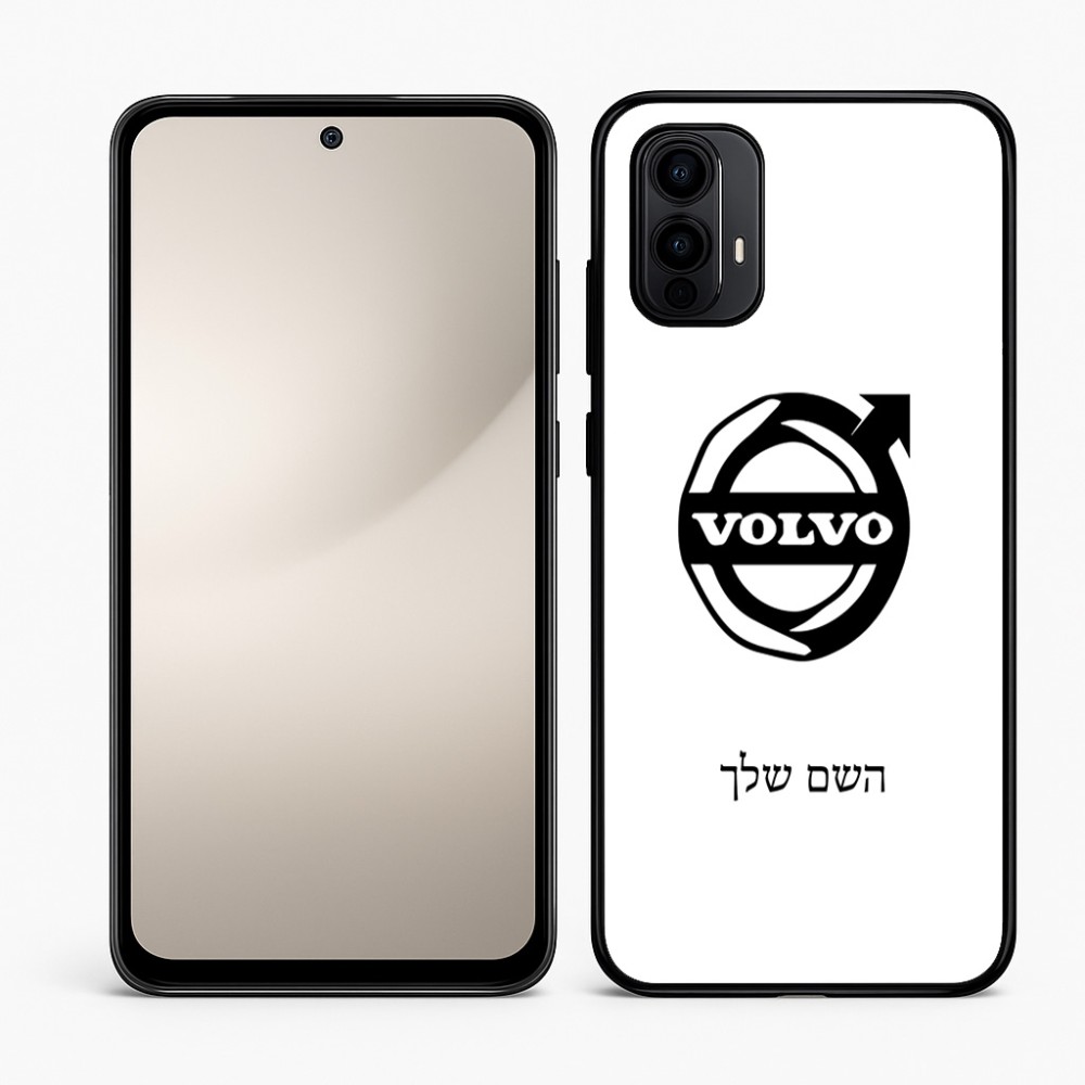 כיסוי בעיצוב אישי עם השם שלך לדגם - Motorola Moto E15 4G בעיצוב וולוו