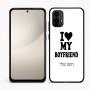 כיסוי בעיצוב אישי עם השם שלך לדגם - Motorola Moto E15 4G בעיצוב אוהבת את החבר שלי