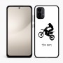 כיסוי בעיצוב אישי עם השם שלך לדגם - Motorola Moto E15 4G בעיצוב מוטוקרוס