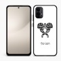 כיסוי בעיצוב אישי עם השם שלך לדגם - Motorola Moto E15 4G בעיצוב פרחי קרן