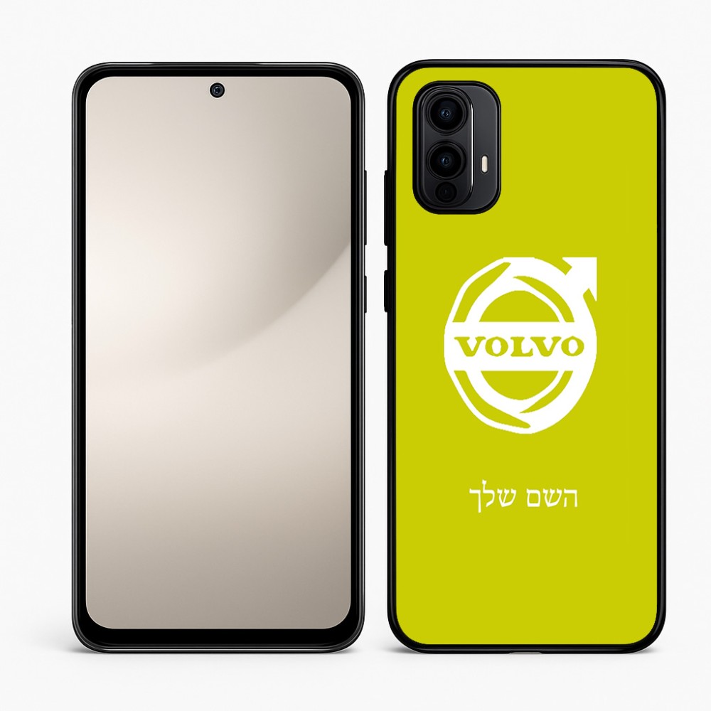 כיסוי בעיצוב אישי עם השם שלך לדגם - Motorola Moto E15 4G בעיצוב וולוו