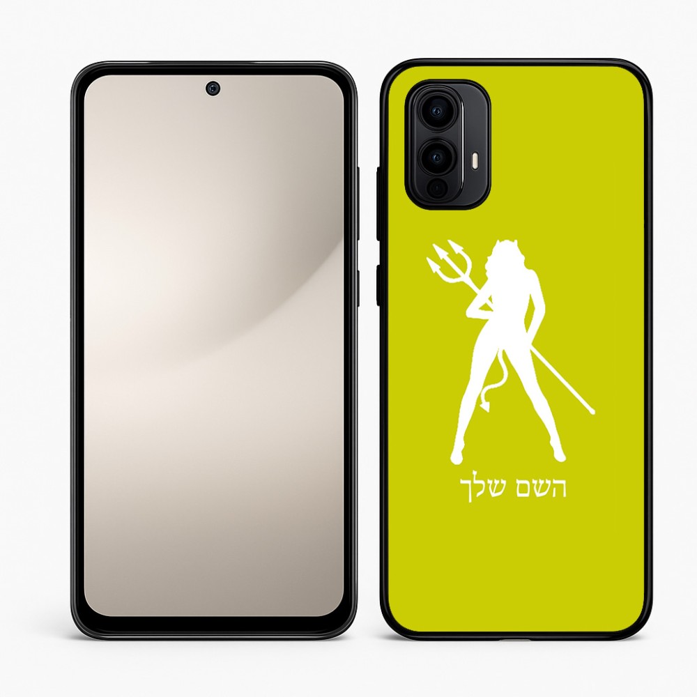 כיסוי בעיצוב אישי עם השם שלך לדגם - Motorola Moto E15 4G בעיצוב אישה שטן