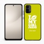 כיסוי בעיצוב אישי עם השם שלך לדגם - Motorola Moto E15 4G בעיצוב לנשק את החברה שלי