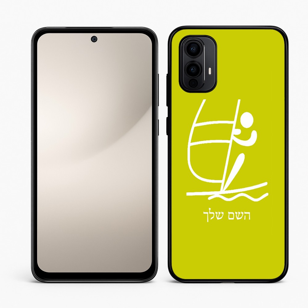 כיסוי בעיצוב אישי עם השם שלך לדגם - Motorola Moto E15 4G בעיצוב שייט אולימפי