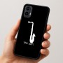 כיסוי בעיצוב אישי עם השם שלך לדגם - Motorola Moto E15 4G בעיצוב סקסופון