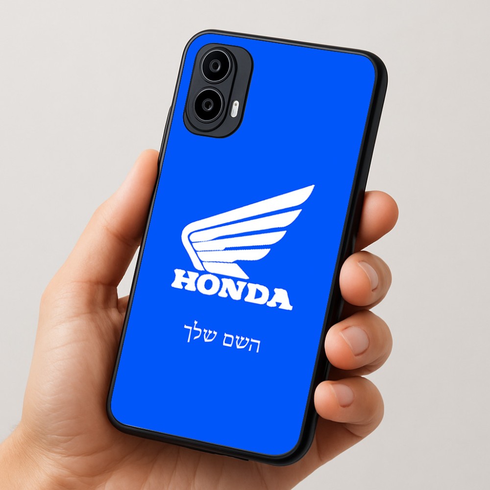כיסוי בעיצוב אישי עם השם שלך לדגם - Motorola Moto E15 4G בעיצוב הונדה