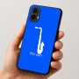 כיסוי בעיצוב אישי עם השם שלך לדגם - Motorola Moto E15 4G בעיצוב סקסופון