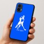 כיסוי בעיצוב אישי עם השם שלך לדגם - Motorola Moto E15 4G בעיצוב שחקן הוקי