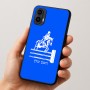 כיסוי בעיצוב אישי עם השם שלך לדגם - Motorola Moto E15 4G בעיצוב רוכב סוסים
