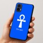 כיסוי בעיצוב אישי עם השם שלך לדגם - Motorola Moto E15 4G בעיצוב אנק - מפתח החיים המצרי