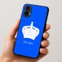 כיסוי בעיצוב אישי עם השם שלך לדגם - Motorola Moto E15 4G בעיצוב כתר מלכותי