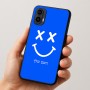 כיסוי בעיצוב אישי עם השם שלך לדגם - Motorola Moto E15 4G בעיצוב סמיילי