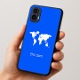 כיסוי בעיצוב אישי עם השם שלך לדגם - Motorola Moto E15 4G בעיצוב מפת העולם