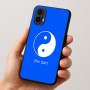 כיסוי בעיצוב אישי עם השם שלך לדגם - Motorola Moto E15 4G בעיצוב סמל יינג יאנג