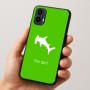 כיסוי בעיצוב אישי עם השם שלך לדגם - Motorola Moto E15 4G בעיצוב כריש ראש פטיש