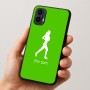 כיסוי בעיצוב אישי עם השם שלך לדגם - Motorola Moto E15 4G בעיצוב רץ רץ אישה