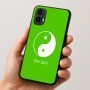 כיסוי בעיצוב אישי עם השם שלך לדגם - Motorola Moto E15 4G בעיצוב סמל יינג יאנג