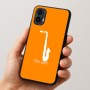 כיסוי בעיצוב אישי עם השם שלך לדגם - Motorola Moto E15 4G בעיצוב סקסופון