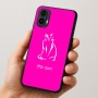 כיסוי בעיצוב אישי עם השם שלך לדגם - Motorola Moto E15 4G בעיצוב חתול