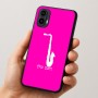 כיסוי בעיצוב אישי עם השם שלך לדגם - Motorola Moto E15 4G בעיצוב סקסופון