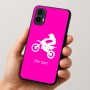 כיסוי בעיצוב אישי עם השם שלך לדגם - Motorola Moto E15 4G בעיצוב מוטוקרוס