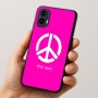 כיסוי בעיצוב אישי עם השם שלך לדגם - Motorola Moto E15 4G בעיצוב סמל השלום
