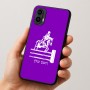 כיסוי בעיצוב אישי עם השם שלך לדגם - Motorola Moto E15 4G בעיצוב רוכב סוסים