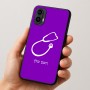 כיסוי בעיצוב אישי עם השם שלך לדגם - Motorola Moto E15 4G בעיצוב סטטוסקופ רופא