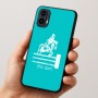 כיסוי בעיצוב אישי עם השם שלך לדגם - Motorola Moto E15 4G בעיצוב רוכב סוסים