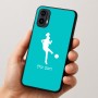 כיסוי בעיצוב אישי עם השם שלך לדגם - Motorola Moto E15 4G בעיצוב שחקנית כדורגל - אישה