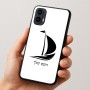 כיסוי בעיצוב אישי עם השם שלך לדגם - Motorola Moto E15 4G בעיצוב סירה