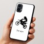 כיסוי בעיצוב אישי עם השם שלך לדגם - Motorola Moto E15 4G בעיצוב מוטוקרוס