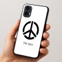 כיסוי בעיצוב אישי עם השם שלך לדגם - Motorola Moto E15 4G בעיצוב סמל השלום
