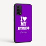 כיסוי בעיצוב אישי עם השם שלך לדגם - Motorola Moto G05 4G בעיצוב אוהבת את החבר שלי