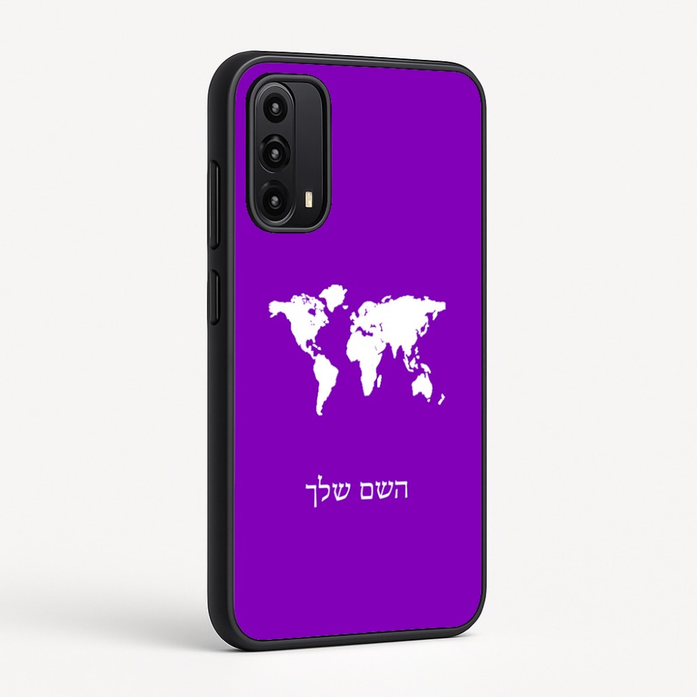 כיסוי בעיצוב אישי עם השם שלך לדגם - Motorola Moto G05 4G בעיצוב מפת העולם