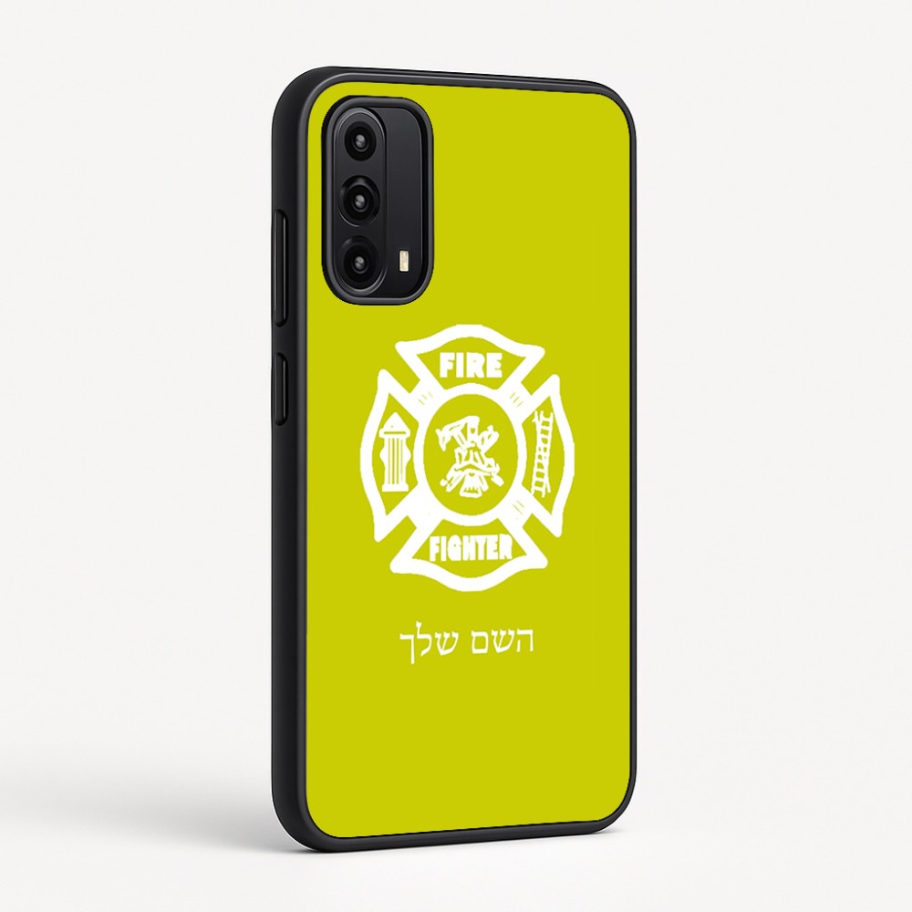 כיסוי בעיצוב אישי עם השם שלך לדגם - Motorola Moto G05 4G בעיצוב כבאי - תגית