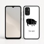 כיסוי בעיצוב אישי עם השם שלך לדגם - Motorola Moto G05 4G בעיצוב חזיר