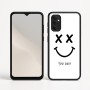 כיסוי בעיצוב אישי עם השם שלך לדגם - Motorola Moto G05 4G בעיצוב סמיילי