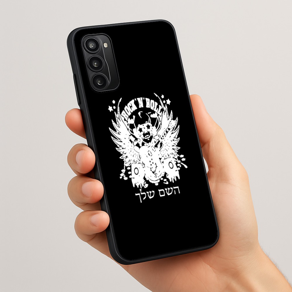 כיסוי בעיצוב אישי עם השם שלך לדגם - Motorola Moto G05 4G בעיצוב רוקנרול