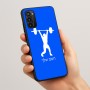 כיסוי בעיצוב אישי עם השם שלך לדגם - Motorola Moto G05 4G בעיצוב הרמת משקולות