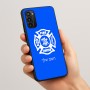 כיסוי בעיצוב אישי עם השם שלך לדגם - Motorola Moto G05 4G בעיצוב כבאי - תגית