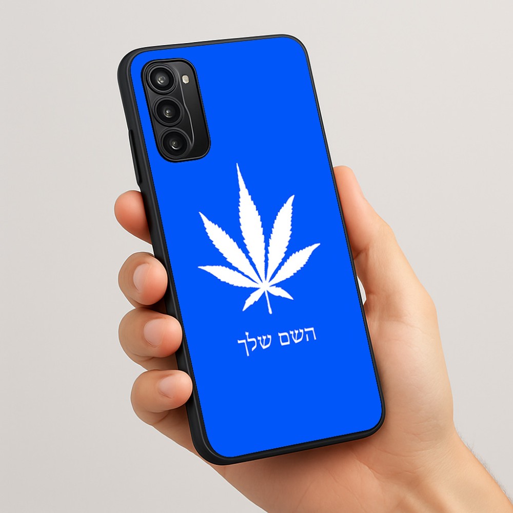כיסוי בעיצוב אישי עם השם שלך לדגם - Motorola Moto G05 4G בעיצוב עלה מריחואנה - גראס