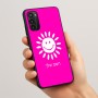 כיסוי בעיצוב אישי עם השם שלך לדגם - Motorola Moto G05 4G בעיצוב שמש