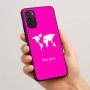 כיסוי בעיצוב אישי עם השם שלך לדגם - Motorola Moto G05 4G בעיצוב מפת העולם