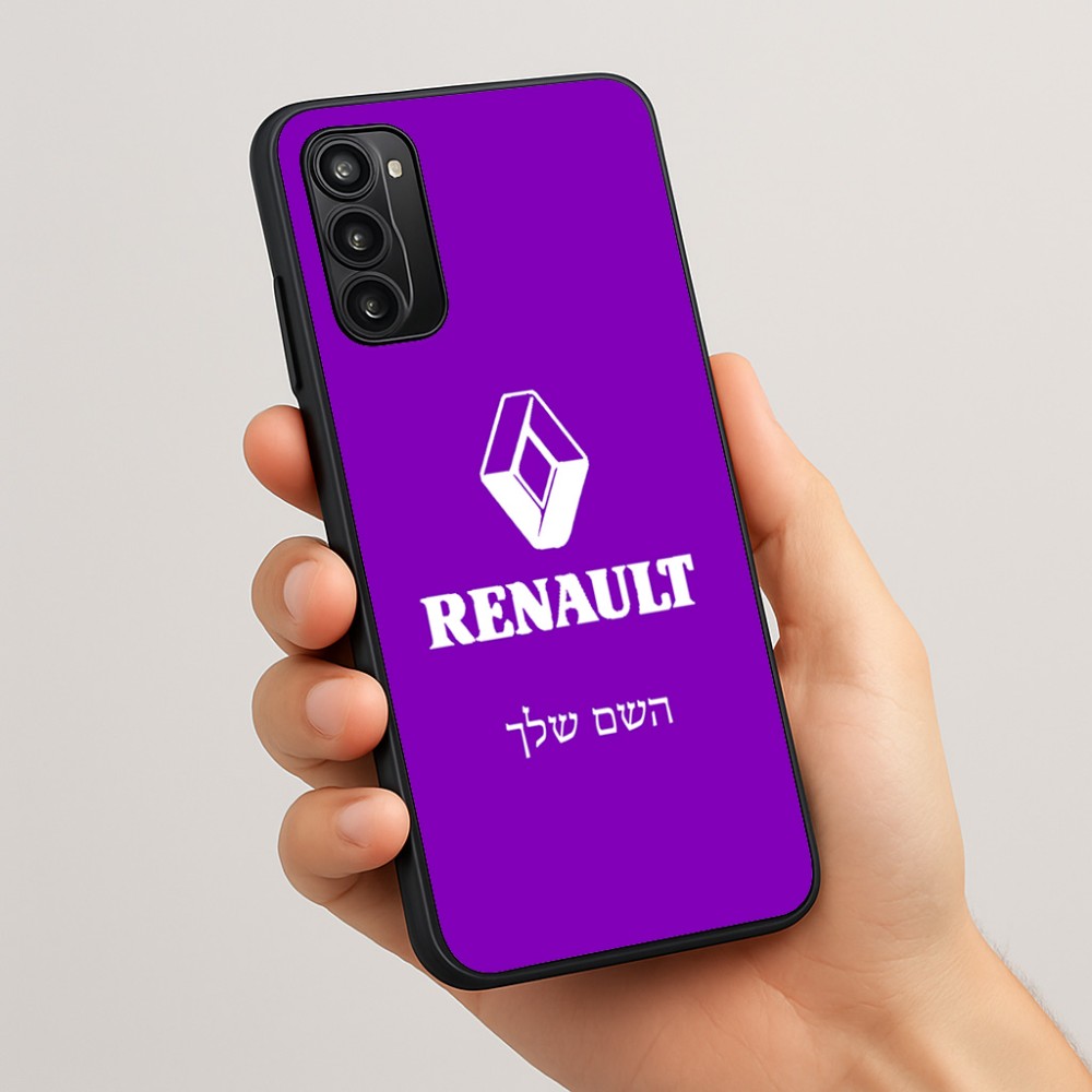 כיסוי בעיצוב אישי עם השם שלך לדגם - Motorola Moto G05 4G בעיצוב רנו
