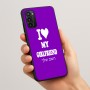 כיסוי בעיצוב אישי עם השם שלך לדגם - Motorola Moto G05 4G בעיצוב אוהב את החברה שלי