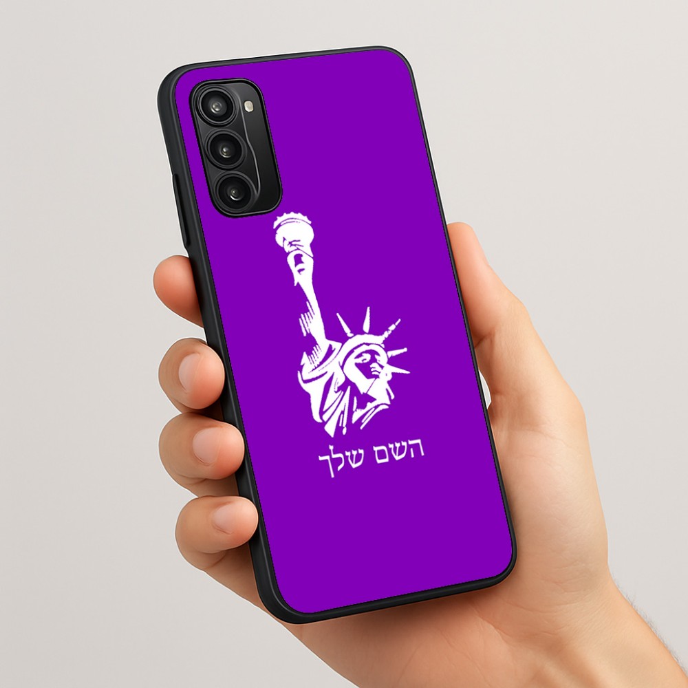 כיסוי בעיצוב אישי עם השם שלך לדגם - Motorola Moto G05 4G בעיצוב פסל החירות