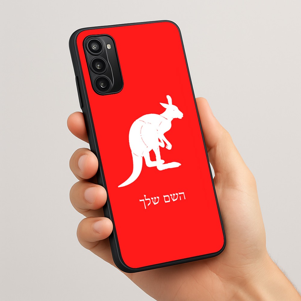 כיסוי בעיצוב אישי עם השם שלך לדגם - Motorola Moto G05 4G בעיצוב קנגורו