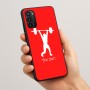 כיסוי בעיצוב אישי עם השם שלך לדגם - Motorola Moto G05 4G בעיצוב הרמת משקולות