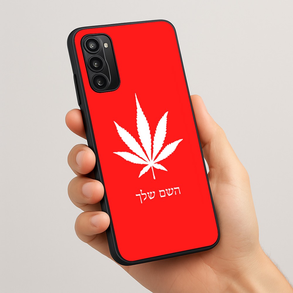 כיסוי בעיצוב אישי עם השם שלך לדגם - Motorola Moto G05 4G בעיצוב עלה מריחואנה - גראס